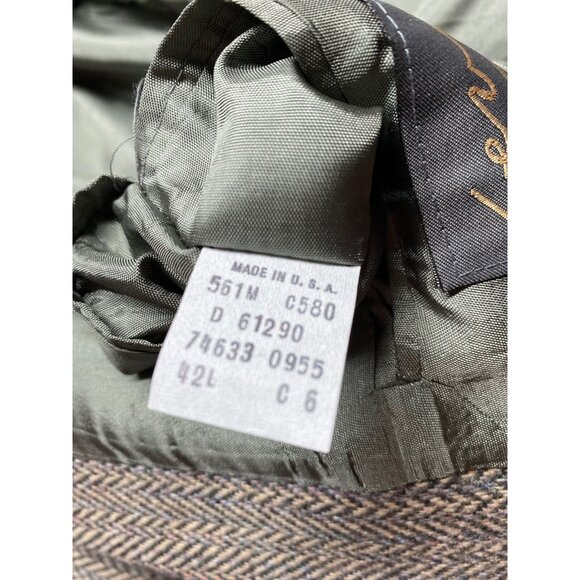 Vintage Levi’s Trimcut brown Herringbone Blazer Sport Coat 42 L - Picture 5 of 5